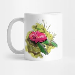 Red Mushroom Illustration Mug